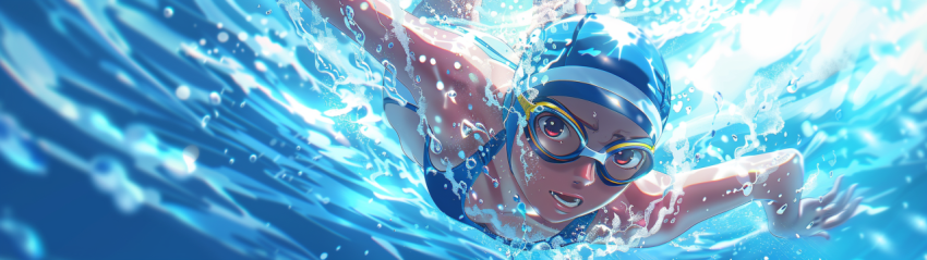 Chitrmela anime style 11 year old female swimmer during a race   55027ceb 6fa2 43c5 9f1f 566fbe1282d9 0