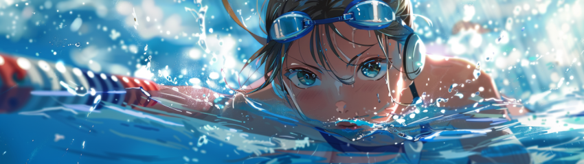 Chitrmela anime style 11 year old female swimmer during a race   55027ceb 6fa2 43c5 9f1f 566fbe1282d9 1