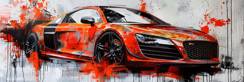 Chitrmela acrylpainting of a audi r8   ar 31 17c609c7 9531 483d bf22 e70727b54a8d 3