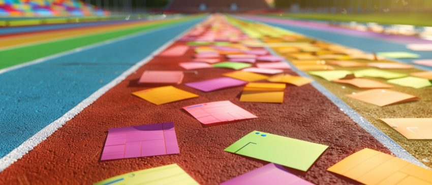 Chitrmela an illustration of post its on a 100m sprint track   a 12711d61 14b5 4db7 b25b 61b9ecc9be7b 1