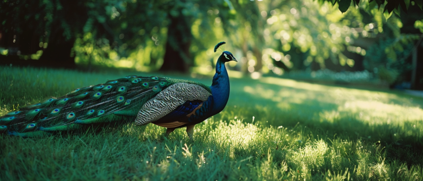 Chitrmela Photo of a peacock with its plumage open walking throu a902b1f3 e9aa 4d40 9e39 5553fb8be09a 2