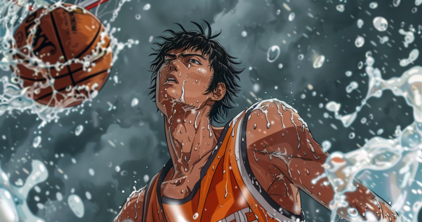 Chitrmela earth shattering dunk slam dunk manga style with color 4a7d5f7e 630b 4e8d b780 8225fc04fd16 3