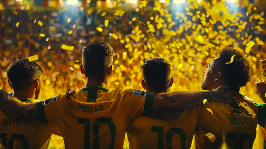 Chitrmela brazil football team celebrating a trophy win at the p 260bf74b e63c 4829 8731 13189f97f667 3