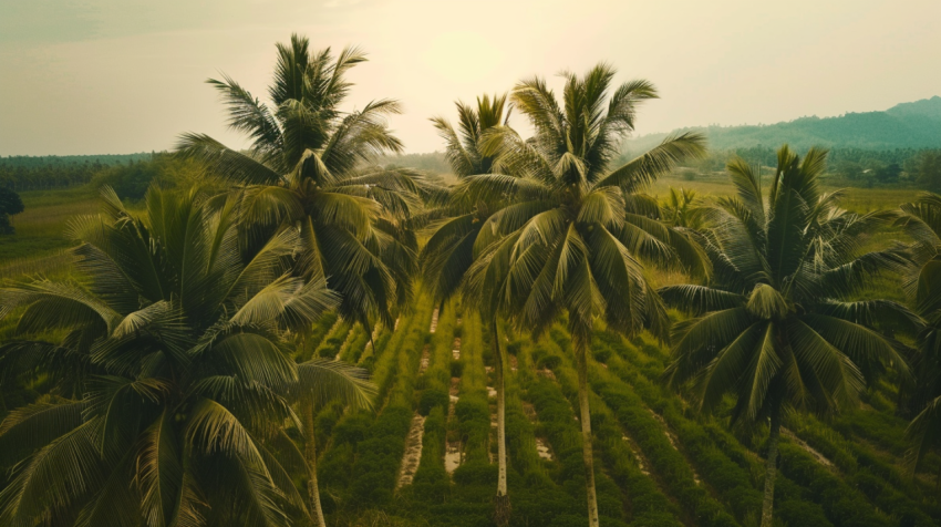 Chitrmela Hainan farmland background several coconut trees in th d424830c 90e0 49c8 9222 79b9f5af3a4a 3