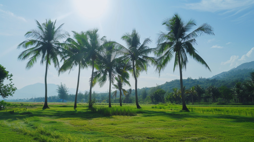 Chitrmela Hainan farmland background several coconut trees in th d424830c 90e0 49c8 9222 79b9f5af3a4a 1