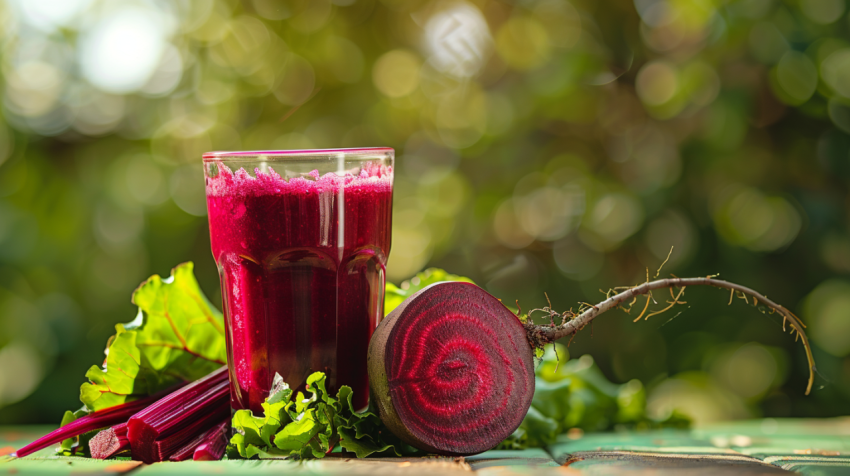 Chitrmela beetroot and a glass of red smoothie in the style of l c0adfc8d b863 4b31 8259 c6795c347832 1