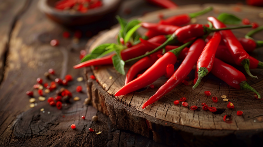 Chitrmela Close up shot of fresh thai bird eye chilis on rustic  ea2e5f85 c6f5 4c22 95d2 49d471f9f5d4 0
