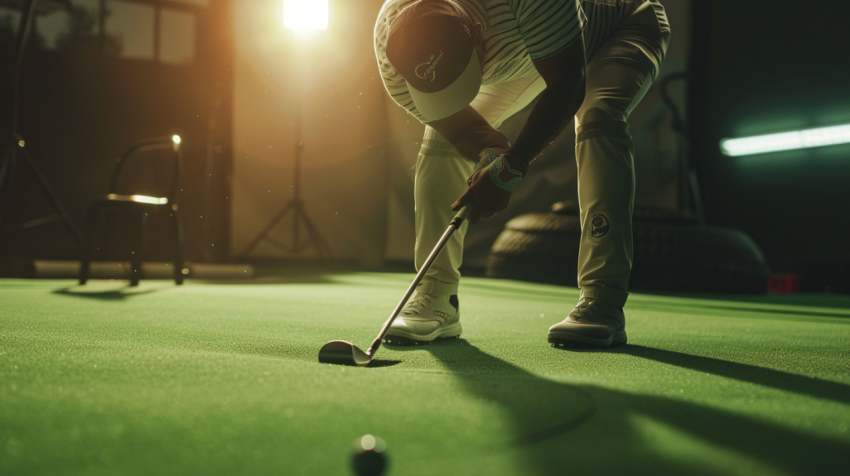 Chitrmela a cinematic still of a PGA caliber player with a prost 0d459838 2ac6 4691 8940 56717fb42ec4 3