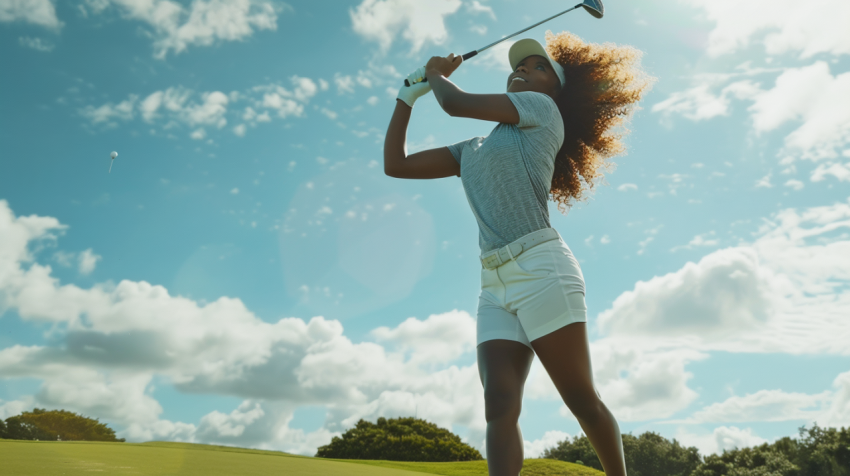 Chitrmela a black female golfer swinging she is a supermodel wit c41ba3bd c9c2 4c39 aede 7a499c04fb3d 2