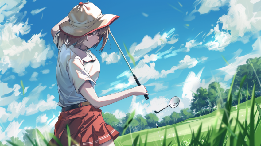 Chitrmela anime style girl playing golf   ar 169   stylize 50 f8a11d08 d525 4e44 8f3b 8d39d59e988b 3