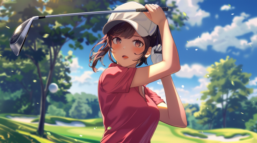 Chitrmela anime style girl playing golf   ar 169   stylize 50 f8a11d08 d525 4e44 8f3b 8d39d59e988b 1