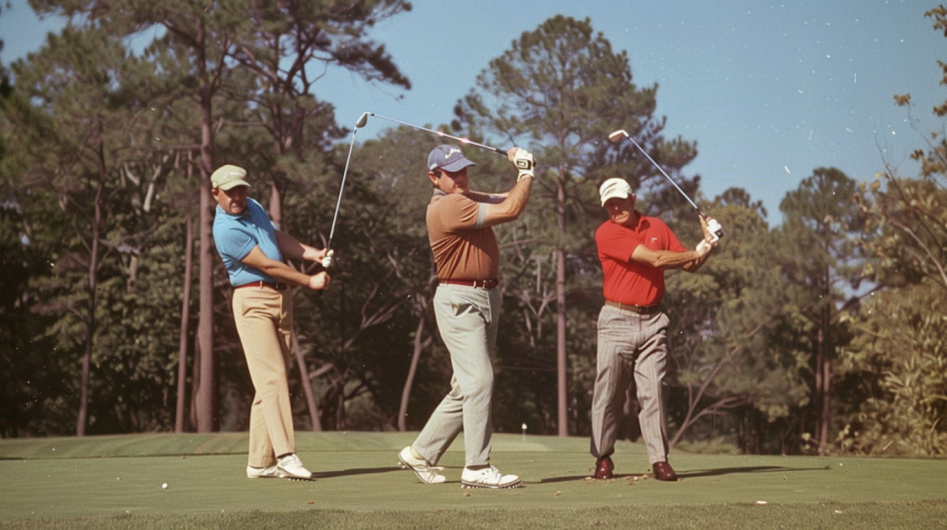 Chitrmela color image of three men golfing in in late 1960s   ar 2d4553d8 5d7c 486e 86eb 65290f9ab6d6 3