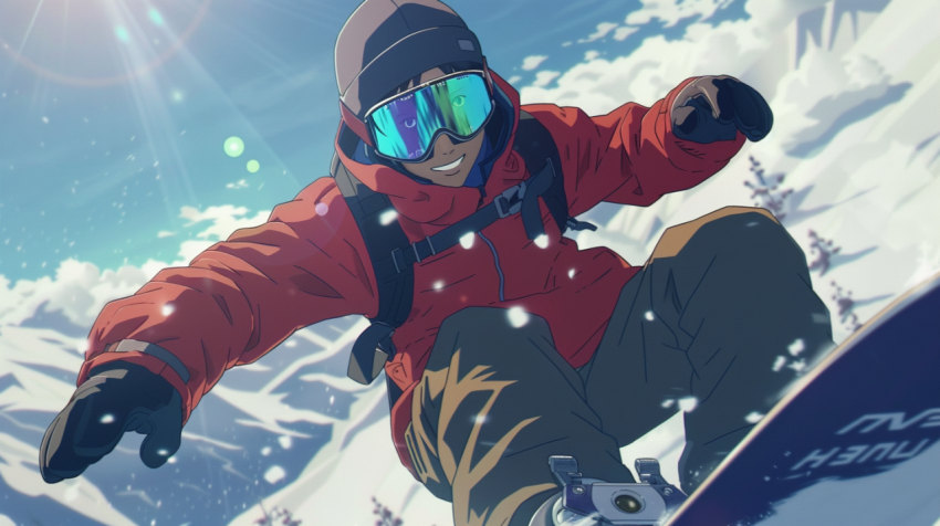 Chitrmela an anime snowboarder shredding on the slopes shocasing 63f7c53a 661e 41fd b0c1 c13933340f12 1