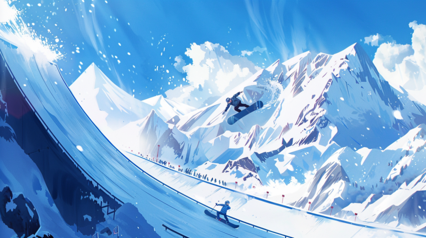 Chitrmela Create an anime snowboarding scene the boarder airborn 2693b7ab 00a6 42b7 98cb 83d28cec129e 3