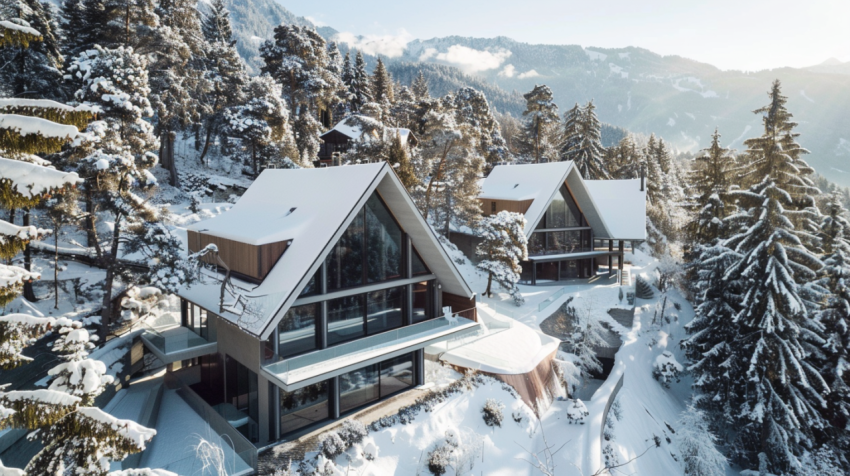 Chitrmela aerial view of a modern mountain home A frame villas m eeecd7af 3b07 4359 8f8e 6c1e2318d604 0