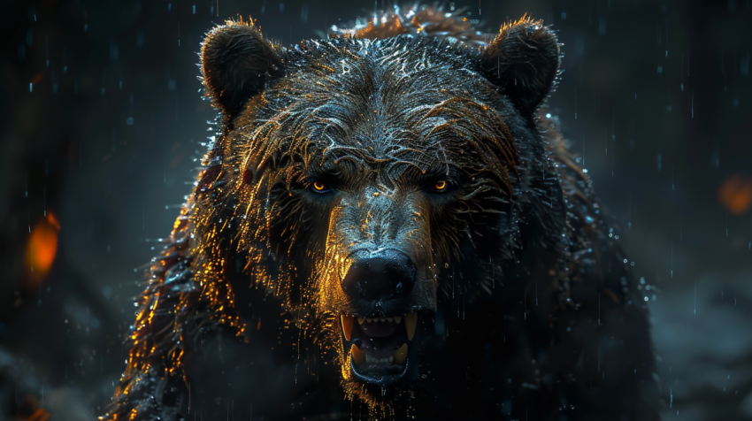 Chitrmela giant savage bear epic photo black background realisti 8d5c5584 8426 4ba6 93e7 68ee065060ae 1