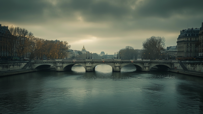 Chitrmela the bridge spans over water in the style of pre world  32e40a8b 7813 40d2 97c2 b390ec801bc4 3