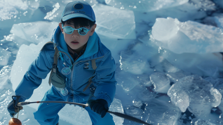 Chitrmela zoom out Asian boy ice fishing on ice blue outfit wear 2e85f6fb df93 4cb5 acf1 85cee988132b 1