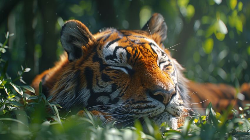 Chitrmela a tiger in the jungle laying on the ground resting wit 1c7b0a96 a4d7 466b 8b57 5ea2fdbb0e0d 1