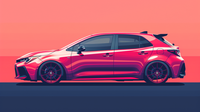 Chitrmela Toyota GR Corolla on a plain background in the style o d678c53c d0ed 493c aa22 cc7a9346fa66 1
