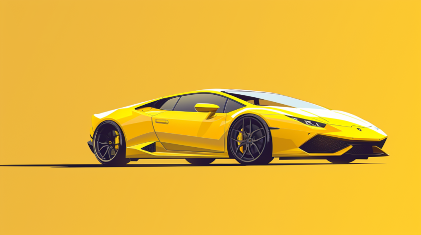 Chitrmela Illustration of lamborghini huracan in yellow color in 5e981564 c3c0 4e19 8954 b60c208acf90 3