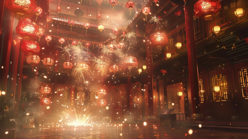 Chitrmela Chinese New year background with fireworks firecracker b813a88a 06af 41f2 ac36 414400f9d9b1 3