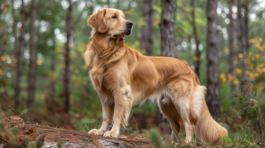 Chitrmela a beautiful male golden retriever standing in a park   ba28ae24 f5fd 4988 b6dd b858effc743e 0