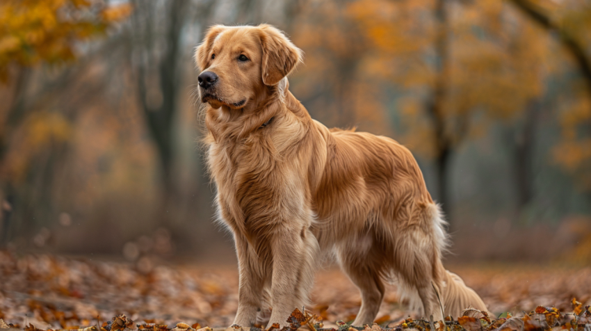 Chitrmela a beautiful male golden retriever standing in a park   ba28ae24 f5fd 4988 b6dd b858effc743e 1