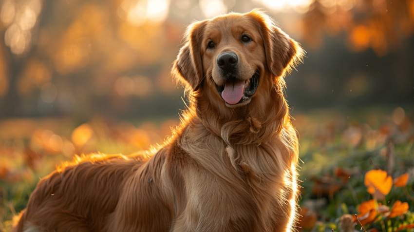 Chitrmela a beautiful male golden retriever standing in a park   ba28ae24 f5fd 4988 b6dd b858effc743e 3