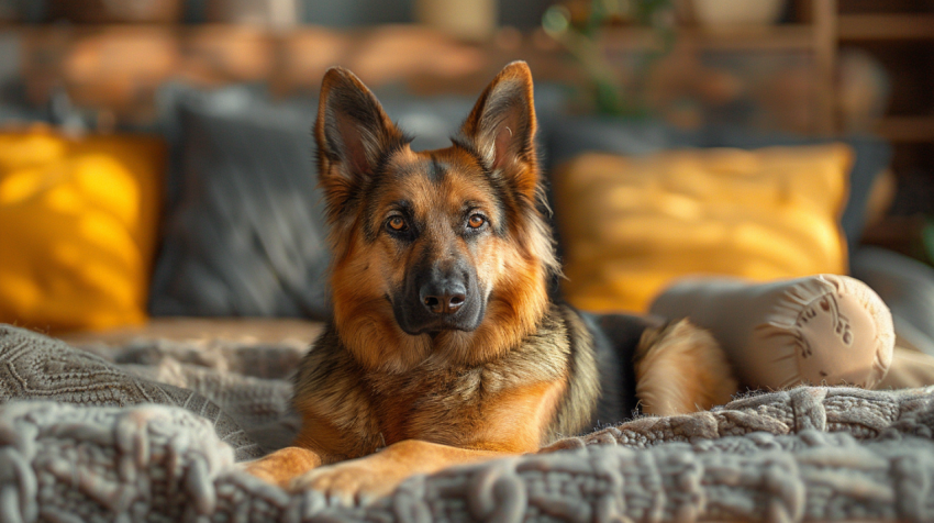 Chitrmela A photorealistic image of a German Shepherd dog relaxe 353e3040 b2f1 494f 88d2 cbf7bb049016 3