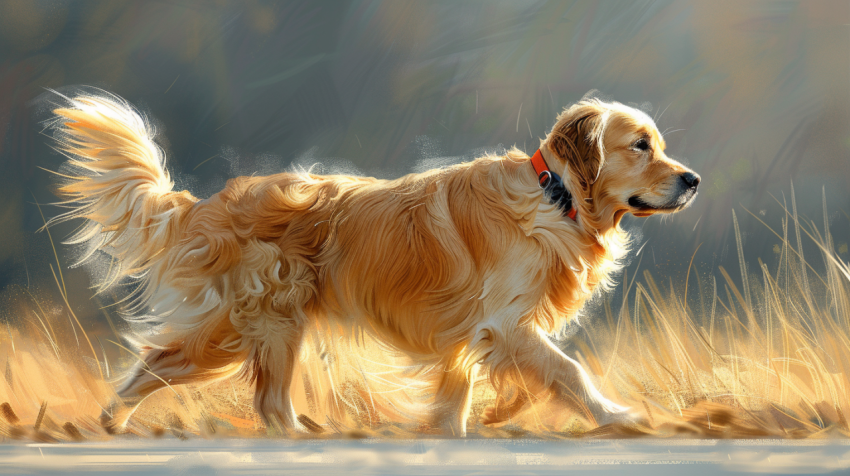 Chitrmela fotorealistic golden retriever is walking   ar 169   s 35c1d9dc d79b 4405 a9ac 33348f939ddc 0