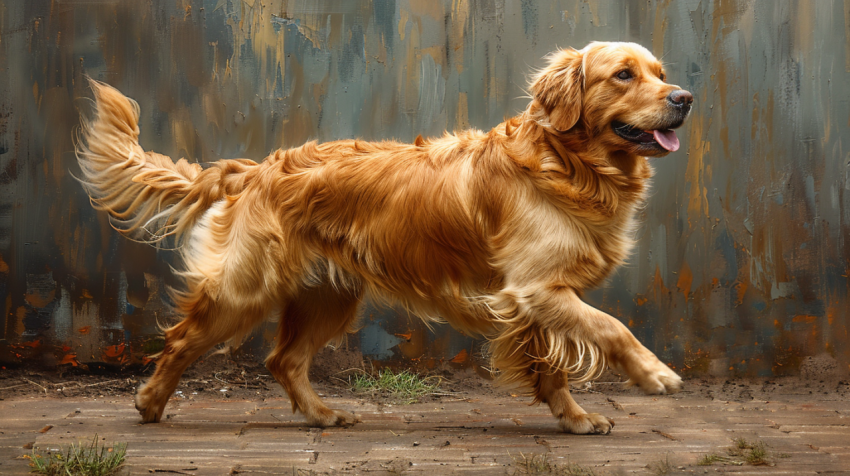 Chitrmela fotorealistic golden retriever is walking   ar 169   s 35c1d9dc d79b 4405 a9ac 33348f939ddc 3