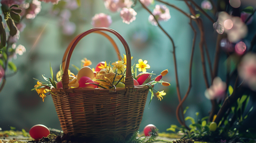 Chitrmela easter basket analog photo volumetric lighting raw pho fb2155f4 d35b 4eba bffa d02d35d23fe6 0