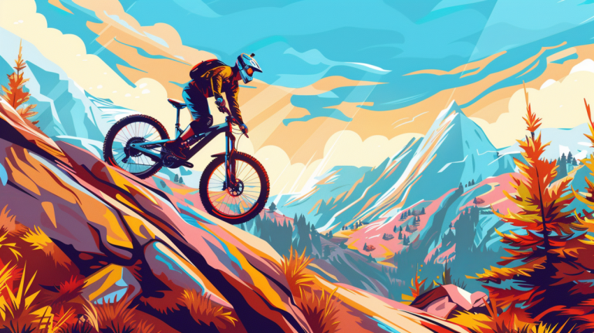 Chitrmela a modern mountain biking illustration which showes the 829dd99f 11df 4324 bf57 0137289eb9c8 3