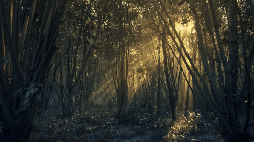 Chitrmela wide angle photo of balsa wood forest dramatic lightin 7da7df42 1b09 4fa9 a093 9b9f8cd7fadc 0