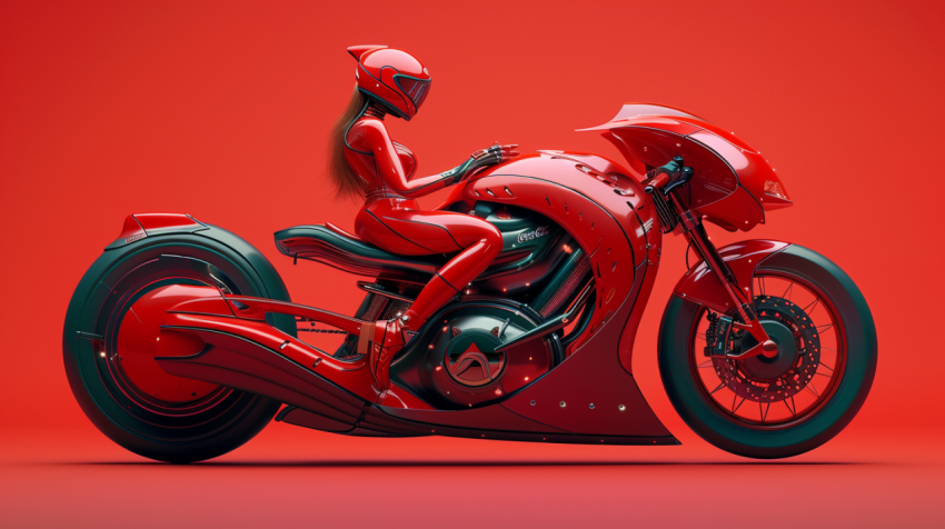 Chitrmela a motorcycle inspired by Coca Cola  a woman with a red 77fb8345 68d7 4abc 99b8 c2e25bb65e67 1