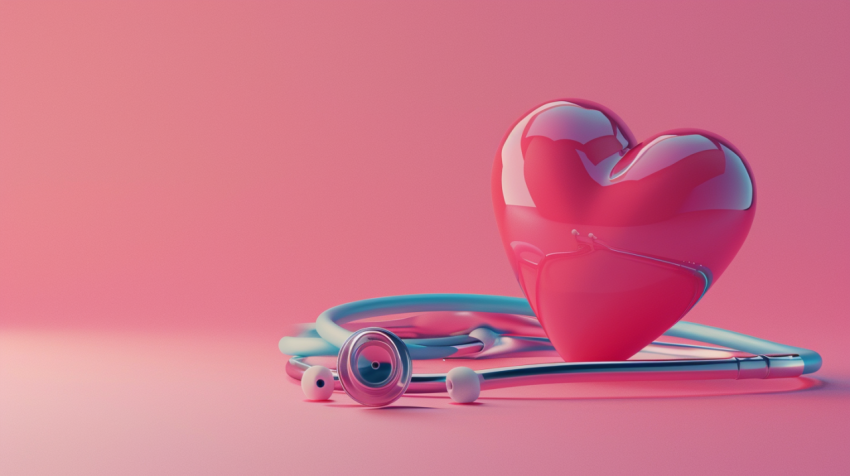 Chitrmela A heart a stethoscope solid color background 3D   ar 1 03ca4a37 4863 4dd8 92f9 c1b4bd0c87f2 0