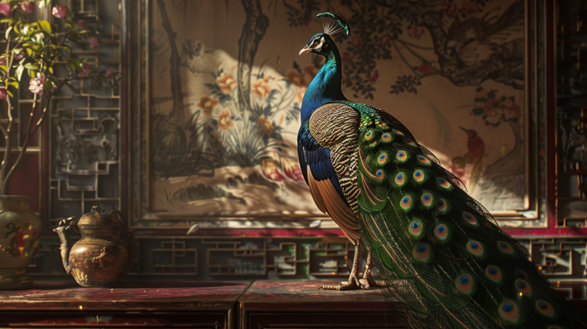 Chitrmela Peacock on screen wide angle full body side shot   ar  a2441a63 cd17 486a 865e 3c52632b3ce6 3