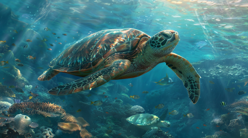 Chitrmela A sea turtle swimming freely and joyfully at the ocean d7f6a0b7 b272 4f4c b96e 2c81355164f3 0