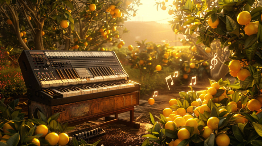 Chitrmela whimsical setup of a Roland TB 303 synthesizer with a  73d5758b 6f6c 400c 8688 98334afca39c 2