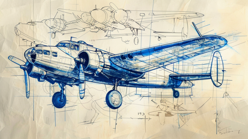 Chitrmela aircraft Ink Sketches and Blueprint Prompts   ar 169   77ad76db 6f9e 49d2 8292 de43873a9e4f 2