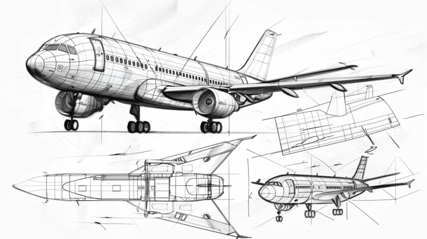 Chitrmela aircraft Ink Sketches and Blueprint Prompts   ar 169   77ad76db 6f9e 49d2 8292 de43873a9e4f 3