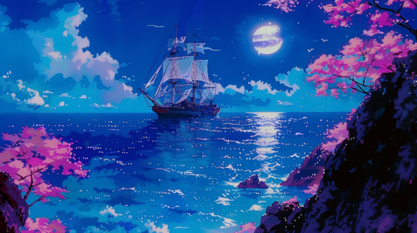 Chitrmela screenshot from 90s anime open sea vibrant colors pira 98968fbe 1cca 4c73 956e 13cc0345417e 2