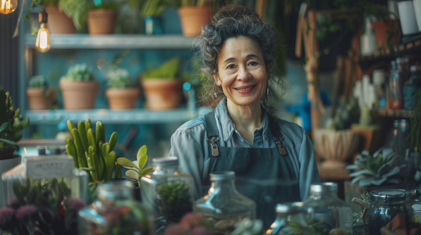 Chitrmela medium aged craftman making stylish cubic terrarium in 147f32ef c4bb 41ce 8e71 9614dd33223a 3