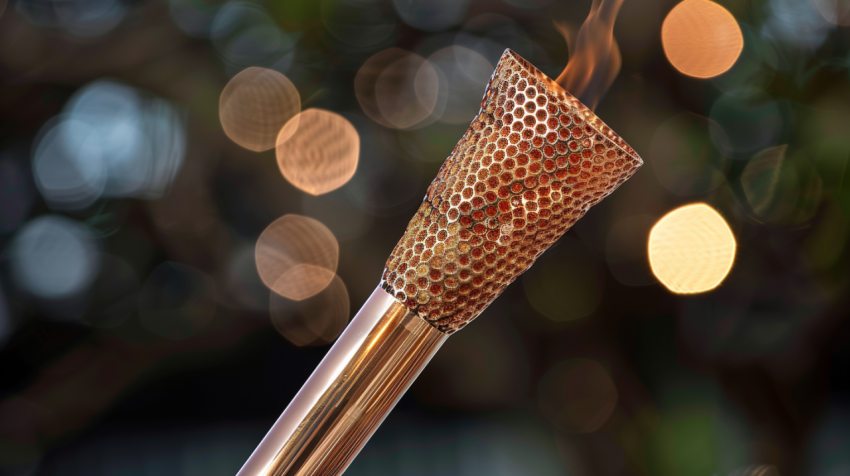 Chitrmela Closeup of copper olympic torch dark background with d 690980eb df75 4211 beaa 4b2cd8255f8e 3
