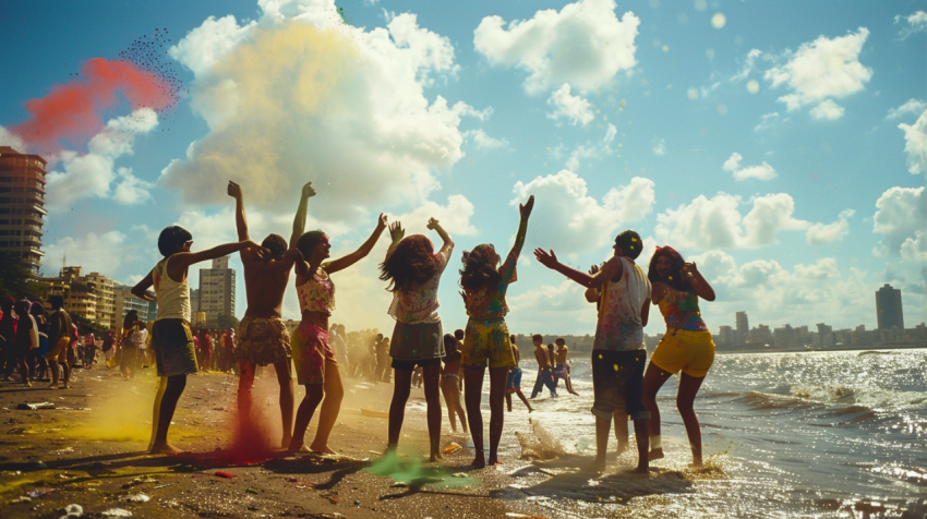 Chitrmela Seven friends celebrating Holi  Joy and colors  Color  421e2af1 d61a 4ff0 8f34 6437df45176e 1