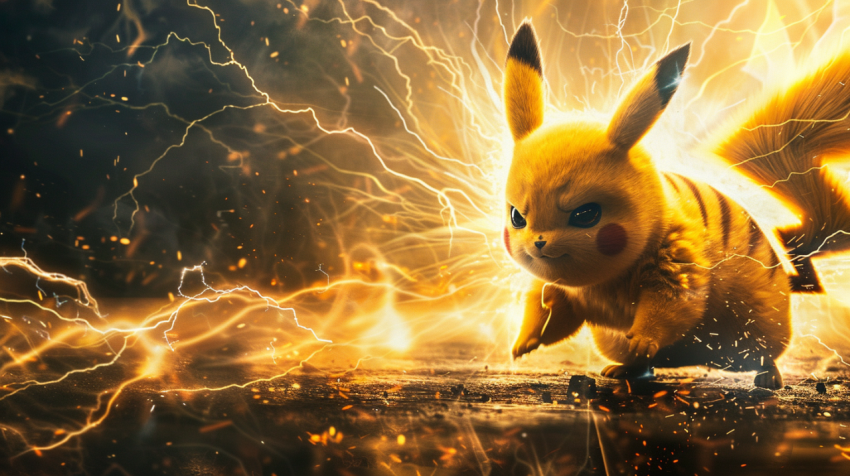 Chitrmela realistic pikachu dashing quickly towards his enemy he 035601ac fdef 4778 be10 f223f103b87c 3