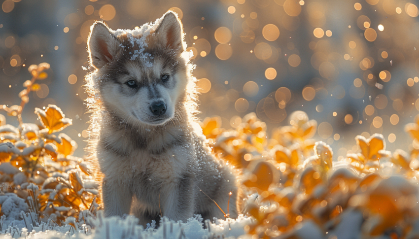 Chitrmela a couple of Alaskan klee kai puppies standing in a sno 1935086d 6a0f 4336 a867 e9789c2564a0 1