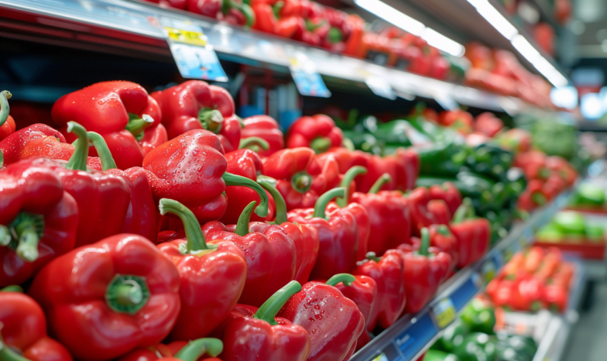 Chitrmela Red peppers at the supermarket stockphoto   ar 8953    545a2ec5 41a4 405d 9d04 f4c048248c8c 0