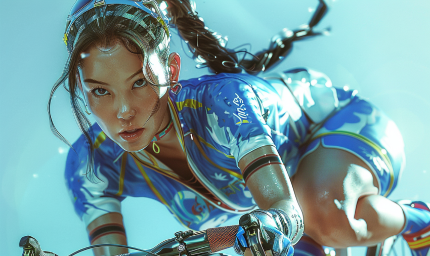 Chitrmela Chun Li of Street Fighter  wearing cycling clothes rid bdcb2ea0 25c6 4000 98c9 3179093c7ebd 3